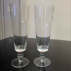 Block Crystal Pilsner Glasses